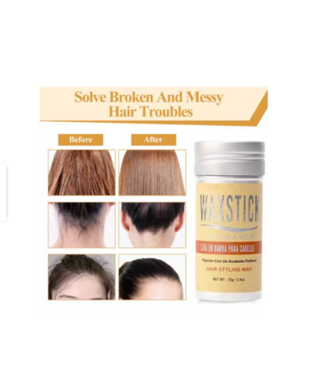 Cera En Barra Para El Cabello Hair Stick Wax 72 Grs